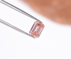 Diamante Premium de 3 Quilates, Corte Esmeralda, Color Rosa, Cultivado en Laboratorio, VS2, Certificado IGI, CVD, Diamante Suelto - Product Image 3
