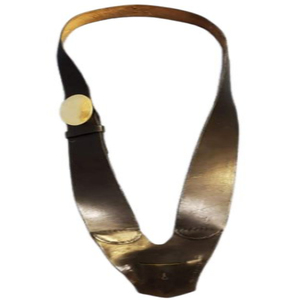 Ceinture vintage en cuir véritable de vache, ceinture décontractée à la taille, ceinture d'épaule britannique en cuivre carré, ceintures de type harnais d'épée - Product Image 4