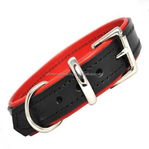 Collar de perro de cuero con costuras fuertes y acolchado rojo Premium ultra suave de alta calidad para todos los tamaños de mascotas, collar de perro hecho a medida - Product Image 5