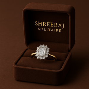 Anillo de Compromiso con Halo de Diamantes Cultivados en Laboratorio con Corte Esmeralda para Mujer en Oro Sólido de 14K, Anillo de Diamantes con Certificado IGI, Proveedor Directo al por Mayor - Product Image 2
