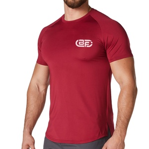 เสื้อยืดแขนสั้นระบายอากาศได้สำหรับผู้ชายเสื้อออกกำลังกายผ้าถักสำหรับเล่นยิมฟิตเนสวิ่งออกกำลังกายกล้ามเนื้อออกแบบได้ตามต้องการ - Product Image 1