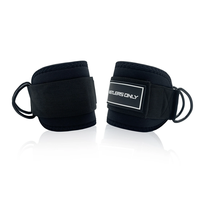 Sangles de musculation en néoprène rembourrées pour la musculation, avec anneaux en D réglables, fixation par câble, respirantes, boucle en U