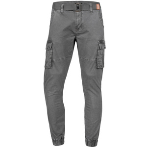 Pantalon cargo gris pour homme en toile, plusieurs poches, style décontracté, taille mi-haute, fermeture boutonnée, idéal pour l'automne - Product Image 5