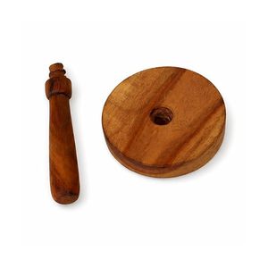 Presse à pommes de terre en bois artisanale, presse à roti, presse à pav bhaji et à paratha, outil de cuisine manuel, portable, facile à nettoyer - Product Image 2