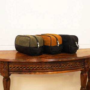 Trousse de Maquillage en Cuir Lavable de Haute Qualité pour Hommes, Sac de Voyage Cosmétique Personnalisable avec Logo – Offre Spéciale - Product Image 6