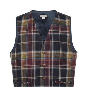 Chaleco Escocés de Tartán para Hombre, Chaleco Tradicional a Cuadros, Ropa Formal para Eventos, Corte Ajustado, Espalda Ajustable, Chaqueta sin Mangas Elegante - Product Image 6
