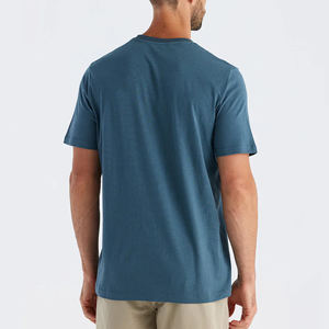 Camiseta de Bambú para Hombre, Tejido de Bambú Orgánico, Camiseta Oversize Ecológica de Manga Corta con Cuello Redondo, Camisetas Sostenibles Personalizadas para Hombre - Product Image 2