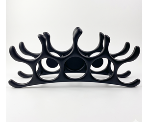 Modern Metal <b>Wine</b> Rack 5 Bottle Capacity Freestanding Geometric Design Durable Iron Frame for Party Storage <b>Wine</b> Holder - Product Image 5