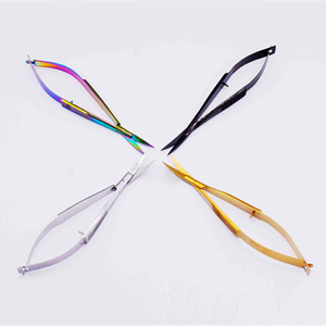 Tijeras Multiusos con Resorte para Recortar Cejas, Tijeras Curvas para Bordado y Costura - Product Image 6