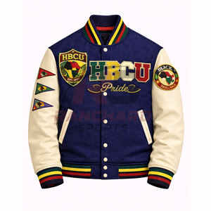 Chaqueta ligera para hombre estilo HBCU, cómoda y personalizada, chaqueta universitaria, chaqueta de colegio, chaqueta varsity hecha a medida. - Product Image 1