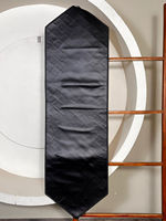 Chemin de table en cuir de vachette patchwork à carreaux, design tendance, avec cuir véritable, décoration style ferme pour tables à manger et consoles