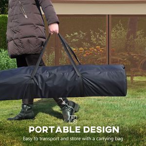 Gazebo Pop-Up da Esterno Khaki 3,35 x 3,35 m Impermeabile con Zanzariera e Borsa per il Trasporto, Palo in Acciaio - Product Image 6
