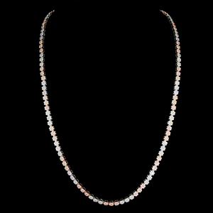 Collier tennis de luxe en moissanite, chaîne à maillons floraux, en argent 925 plaqué rhodium, bijou élégant et remarquable, cadeau - Product Image 5