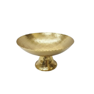 Elegante Tazón para Servir Frutas de Aluminio, Tazón Redondo con Acabado Dorado, Tazón Decorativo de Alta Calidad para Mesa de Hotel - Product Image 1