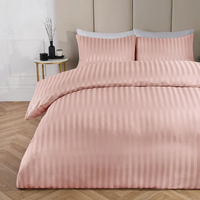 Couettes et édredons en satin rayé pour hôtel, ensembles de literie de luxe en microfibre, tailles King et Queen, fournisseur en gros