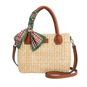 Sacs à main d'été en paille pour femmes, sacs à main en paille tressée de luxe pour femmes, vente en gros - Product Image 1
