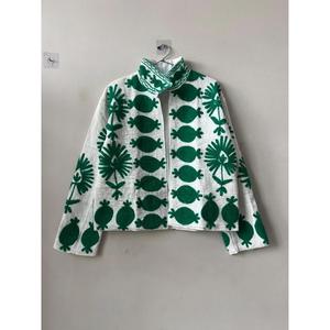 Beautiful TNT Suzani Embroidered Cotton <b>Jacket</b>-Eco-Friendly Bohemian Festival Wear Statement Gift for Her - Product Image 1