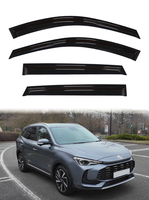 Protector de Ventanas para Auto MG ZS SUV 2025-ON, Acrílico Negro Transparente, Diseño Delgado, 4 Piezas, con Cinta 3M, Protección y Decoración