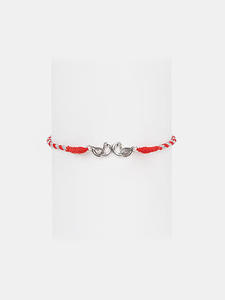 Trishul de Plata 925 Unisex con Engaste de Circonitas Cúbicas y Baño de Rodio, Colgante Rakhis Hecho a Mano con Hilo, Producto a Granel - Product Image 2