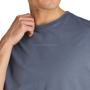 2025 alta calidad nuevo diseño Color sólido hombres camiseta logotipo personalizado 100% algodón Casual manga corta cuello redondo Camiseta para hombres - Product Image 4