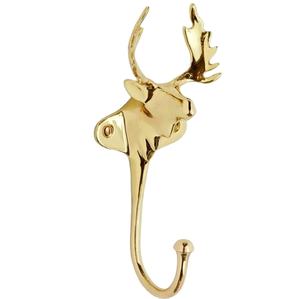 Hot Selling Animal Head Wall Hook <b>for</b> Home Living room office cloth <b>hanging</b> decor Gold Color Modern design Metal Wall Hooks - Product Image 1