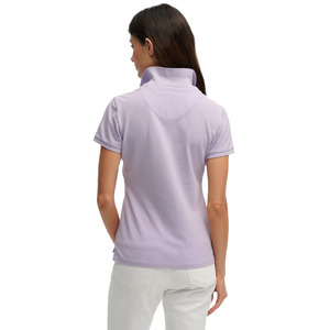 Polo de Algodón Gris para Mujer, Manga Corta, Color Sólido, Estilo Casual, Tejido de Punto, Largo Regular - Product Image 3