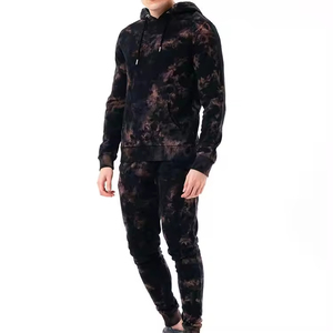 Ensemble sweat-shirt et pantalon de survêtement vintage oversize pour homme, personnalisable avec logo, 100 % polyester coton, vierge pour sublimation - Product Image 1