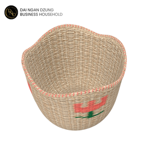 Bathroom Storage Vintage Round Seagrass <b>Basket</b> <b>Foldable</b> Woven Three-Layer Customizable Capacity 50x40x30cm - Product Image 3