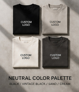 เสื้อยืดโอเวอร์ไซส์ผ้าถักพิมพ์ลายโลโก้สั่งทำพิเศษ แบรนด์ส่วนตัว ผ้าฝ้าย 100% 240 GSM ระบายอากาศได้ดี สไตล์สตรีทแวร์ พิมพ์ซิลค์สกรีน - Product Image 4