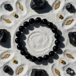 Handmade AAA Black Tourmaline Round <b>Bead</b> <b>Bracelet</b> – Polished Gemstone Stretch <b>Bracelet</b> for Men & Women - Product Image 5