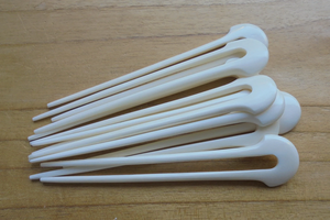 Épingle à cheveux ethnique en os |   Porte-panier décoratif fait main - Product Image 3