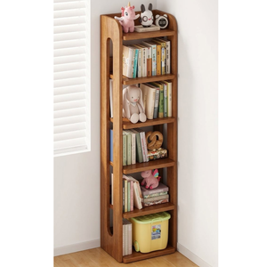 Étagère verticale moderne en teck massif, gain de place, pour chambre d'enfant et organisation de la maison - Product Image 2