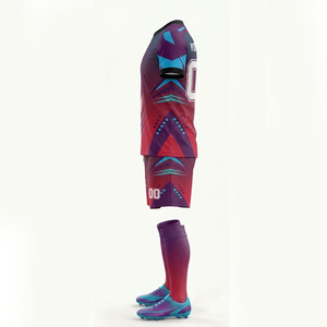 Ensemble de maillot de football Ekin Impex pour homme, manches courtes, dégradé violet-rouge, sublimé, séchage rapide, uniforme sportif adulte toutes saisons - Product Image 5