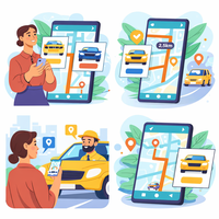 Software de Aplicación de Reserva de Taxis por Internet Compatible con Mac OS Avanzado, Rastreo de Conductores en Tiempo Real, Programación de Viajes, Gestión de Flotas
