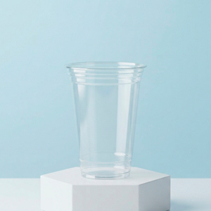 QUANG QUAN Clear PP <b>Plastic</b> <b>Cup</b> Round Disposable Single Wall 16oz 95mm Lid for Cold Beverage Tea Coffee - Product Image 1