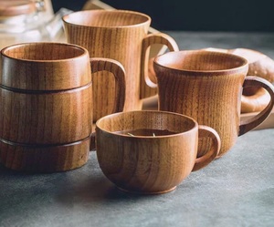 Premium Wooden Coffee Mug Handmade Solid Wood <b>Cup</b> Natural Finish Rustic Design Eco Friendly Drinkware <b>for</b> Daily Use - Product Image 2