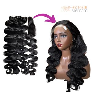 ผมต่อเวียดนามแท้ Remy Virgin Cuticle Aligned Double Drawn Weft น้ำหนัก 100 กรัม ขายส่ง AzHair ผมเวียดนามดิบ ขายดีประจำปี 2024 - Product Image 5