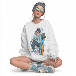 Sweat-shirts de sublimation OEM pour femmes, hiver, épaules tombantes, 550 GSM, poids lourd, pulls sublimés pour femmes - Product Image 4