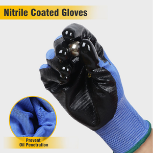 Nitrile PU Coated Grip <b>Gloves</b> Nylon Polyester Knit Lightweight Breathable Safety <b>Gloves</b> for Industrial Automotive General Used - Product Image 2