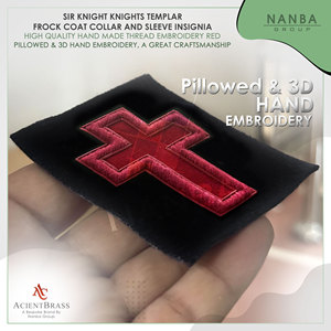 Insignia Roja para la Manga del Abrigo de los Caballeros Templarios |   Roseta de Caballero Templario |   Regalia de los Caballeros Templarios - Product Image 5