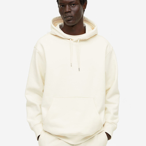 Felpa con cappuccio oversize di alta qualità / con logo personalizzato in cotone organico, taglia plus, unisex, nera, con zip integrale. - Product Image 3