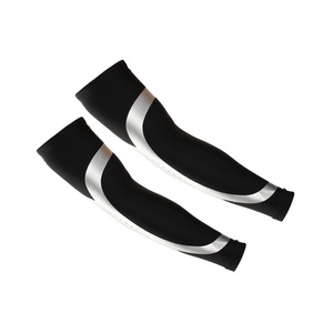 Manchons de compression pour cyclisme, personnalisables avec impression numérique, broderie unie, unisexe, adultes, anti-UV, respirants, 100g polyester - Product Image 1