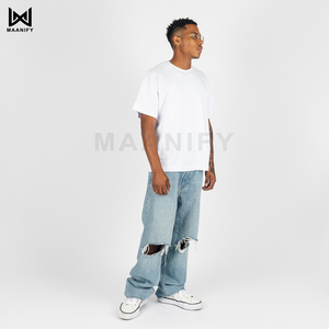 Camiseta de Streetwear Personalizada al por Mayor, Unisex, Gruesa, de Alta Calidad, 100% Algodón Peinado, Premium, OEM - Product Image 6