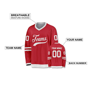 Wholesale High Quality Ice Hockey Jersey Custom Logo Team Ice Hockey Jerseys For Men Best Sports Fashion OEM <b>Cheap</b> Price - Product Image 4