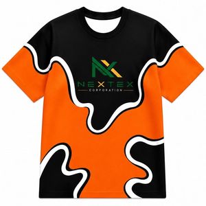 T-shirt de sport personnalisé en gros avec logo, motif ondulé, maillot de sport - Product Image 4