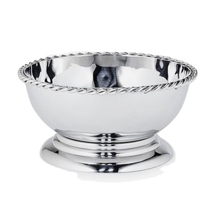 Aluminum Serving <b>Bowl</b> for Home Hotel Restaurant Dinnerware <b>Bowl</b> <b>Silver</b> Color Modern Design Aluminum Fruits & Salad Serving <b>Bowls</b> - Product Image 1