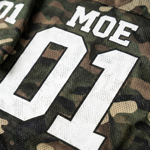 Trendy American Football Jersey Camouflage Mesh <b>Shirt</b> Men Oversized Camo <b>T</b>-<b>Shirt</b> Hip Hop Short Sleeve Streetwear Gym Uniform OEM - Product Image 5