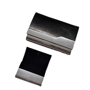 Nouveau design cuir hommes mince cuir débit carte de crédit étui affaires visite porte-cartes pour hommes et femmes noir - Product Image 1