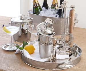 Stainless Steel Cocktail Set with Shaker Jigger Strainer <b>Bar</b> <b>Tools</b> for Home <b>Bars</b> - Product Image 1