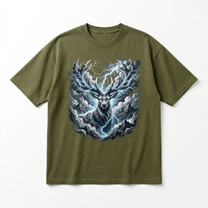 Camiseta de Algodón con Diseño Gráfico Moderno, Corte Regular, Cuello Redondo, Manga Corta, Calidad Premium, Uso Diario Informal - Product Image 3